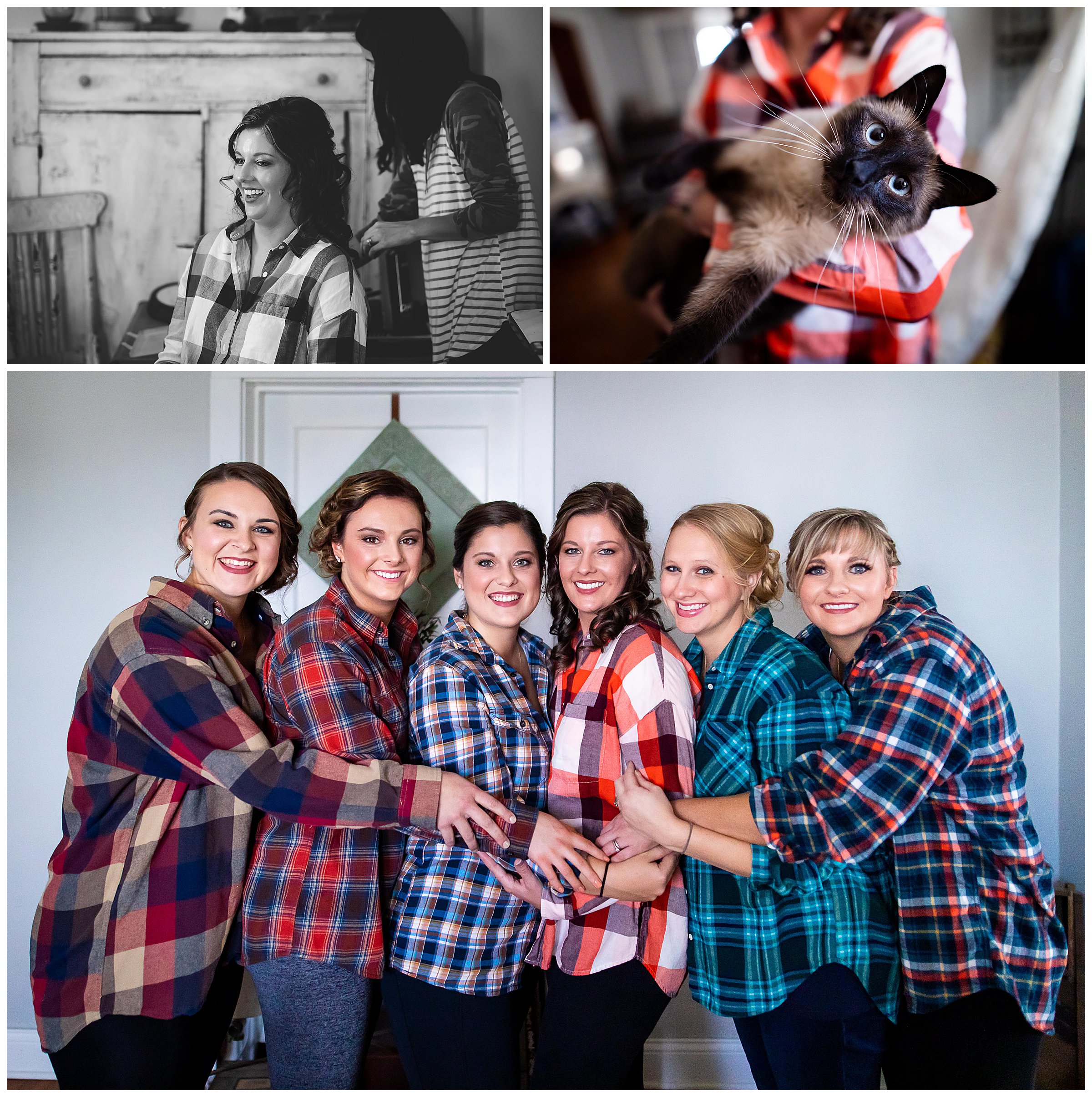 plaid country bridal party 