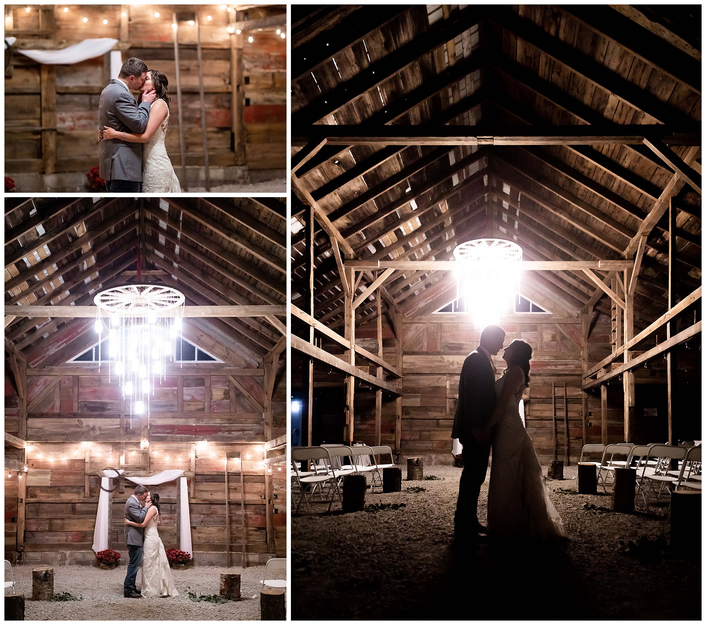 fall barn wedding portraits