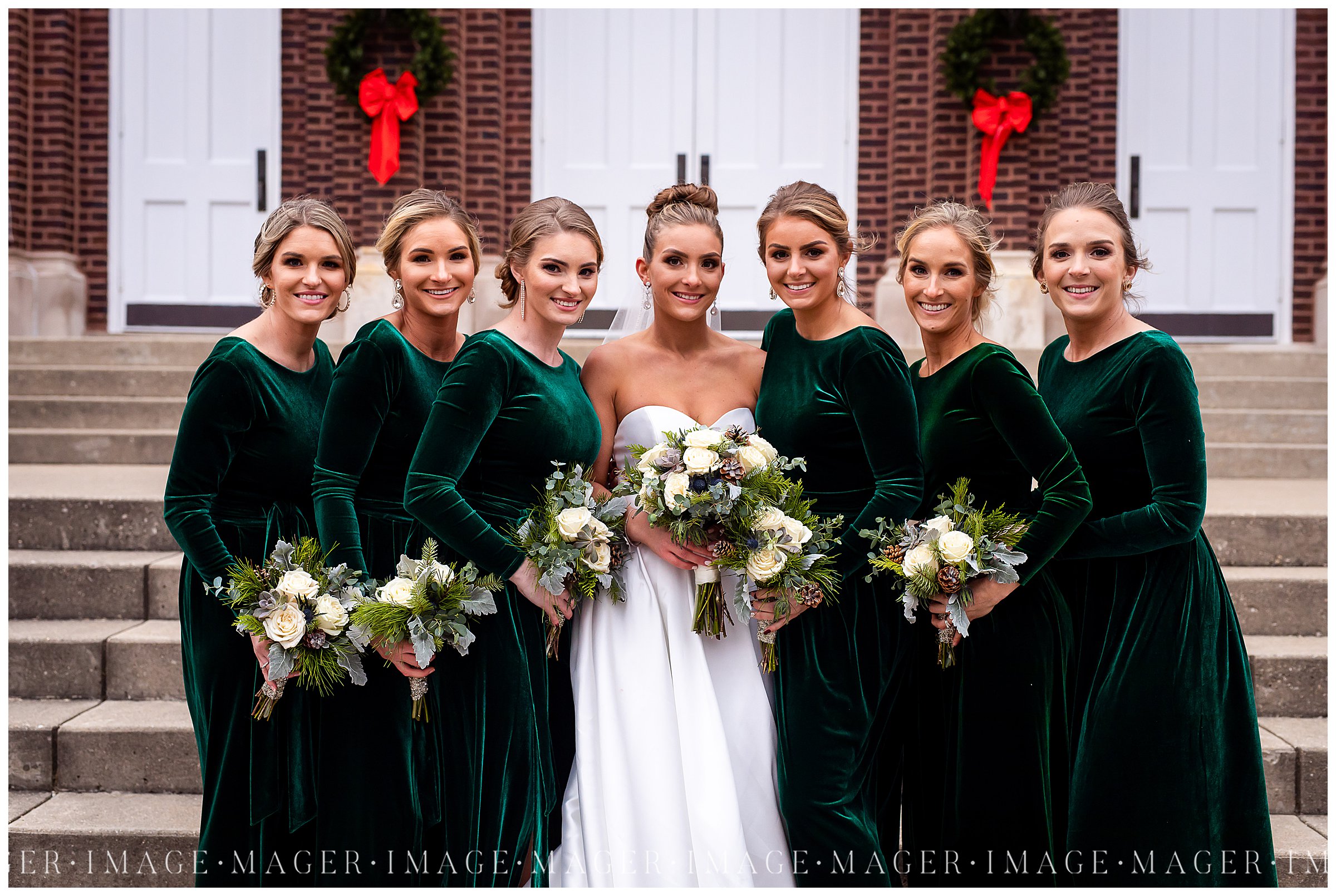 velvet green bridesmaid dresses
