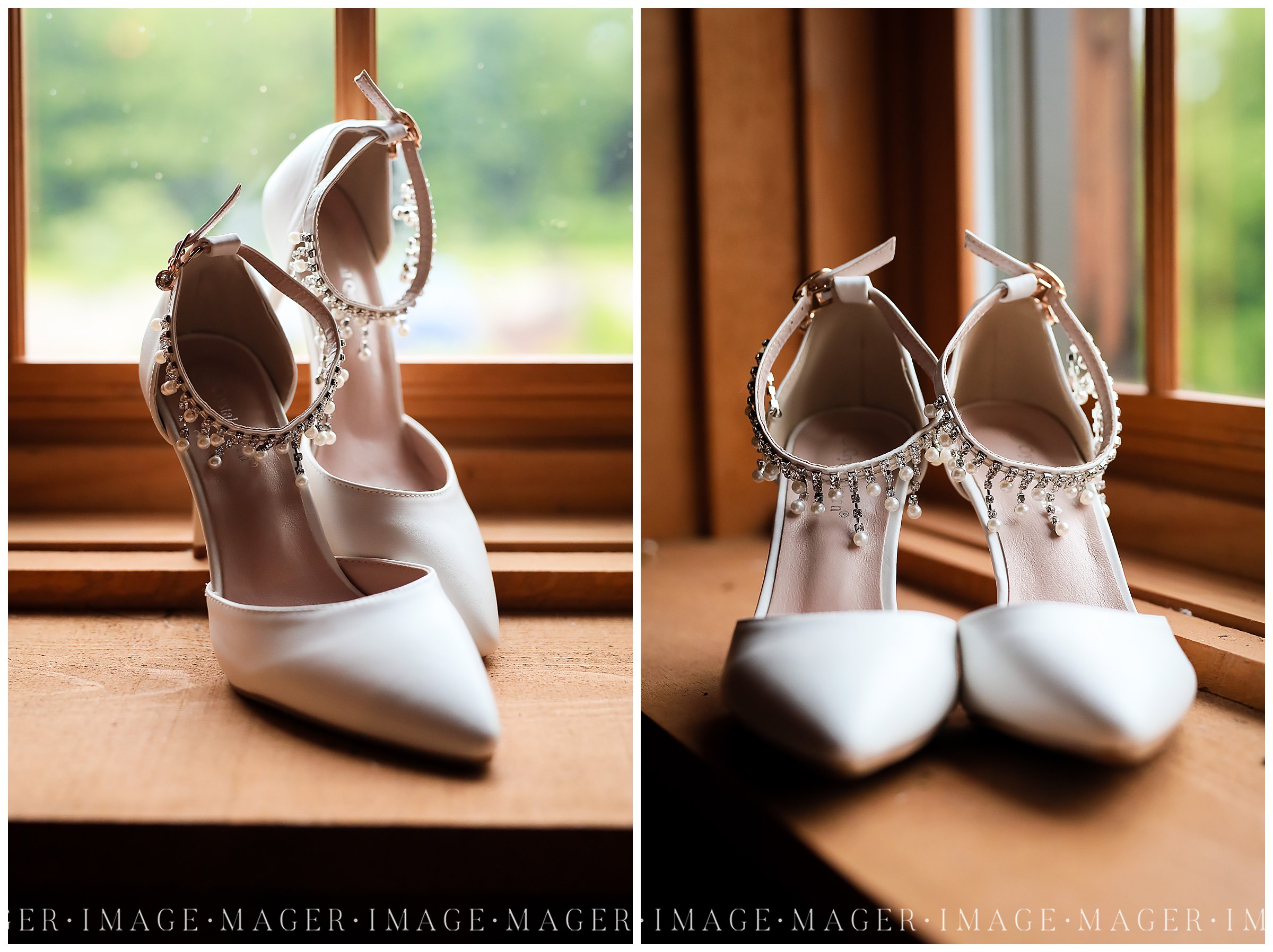 blush pink pearl wedding heels 