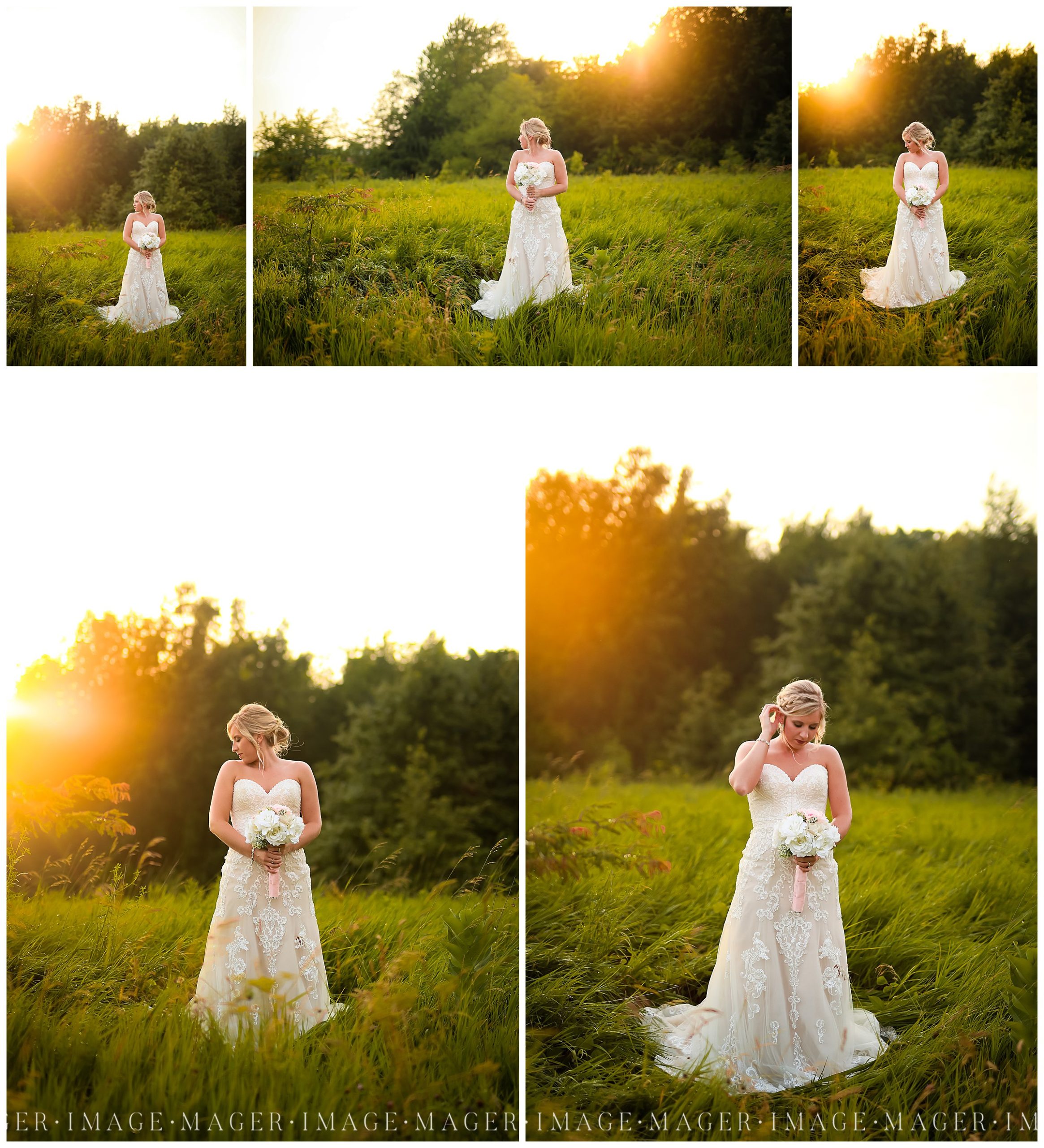 sunset bridal portraits 