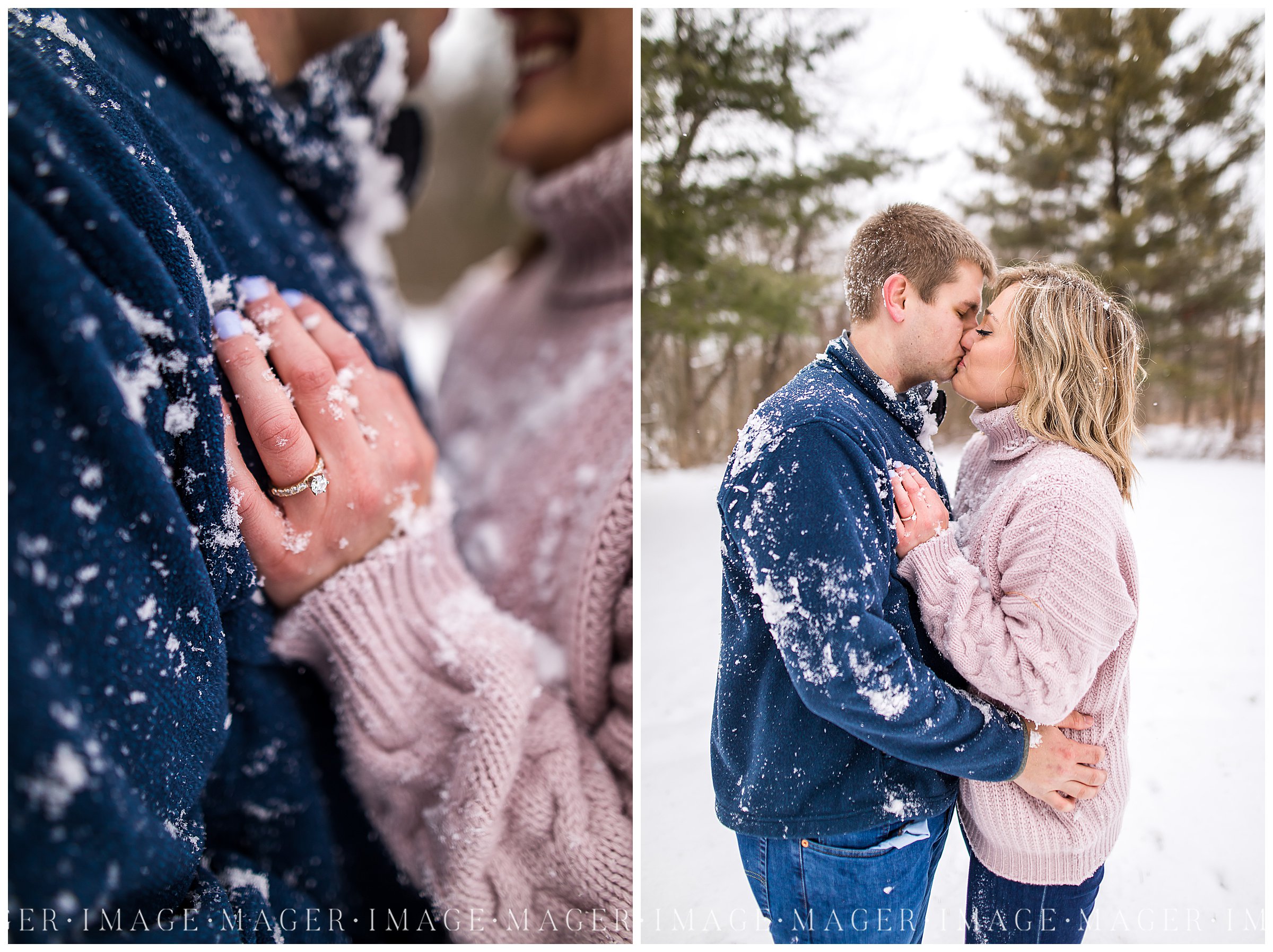 classic silver engagement ring snow 