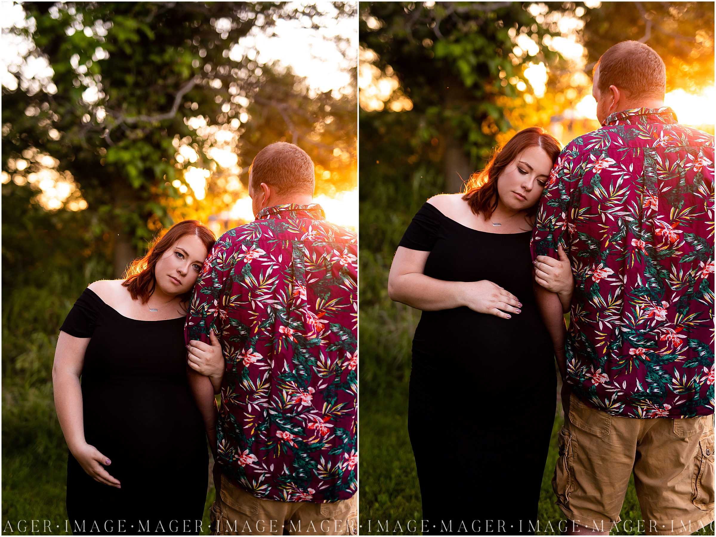 midwest summer maternity session golden hour