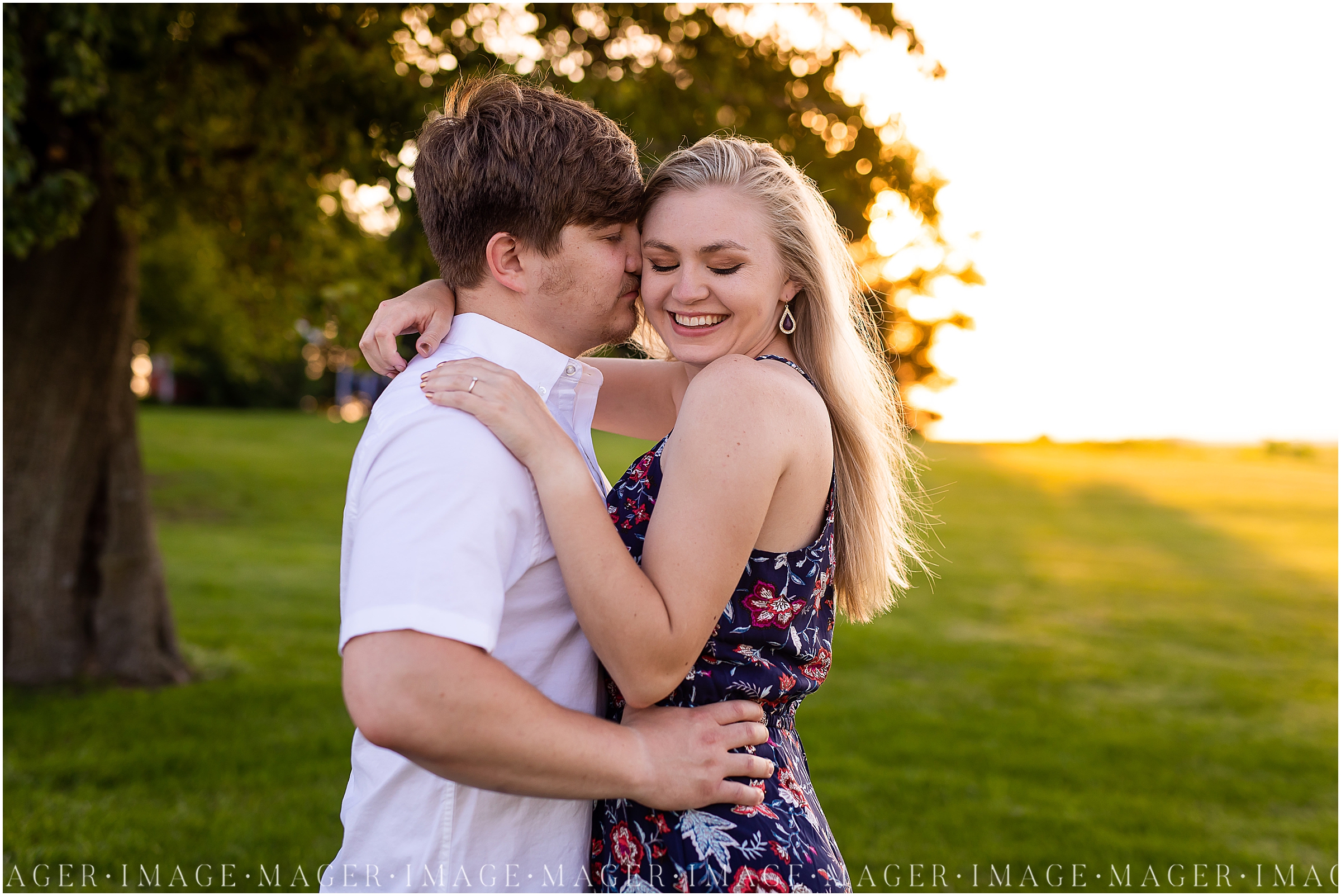 sunset engagement session central illinois