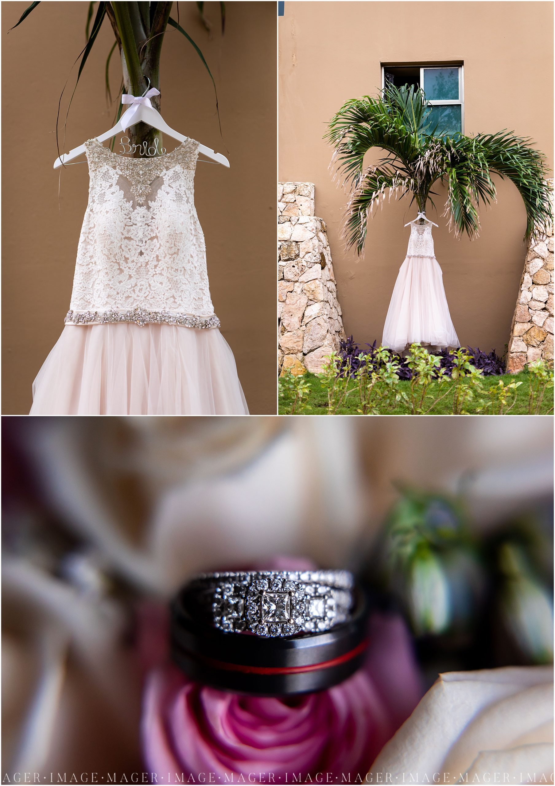 beach wedding palm tree lace dress