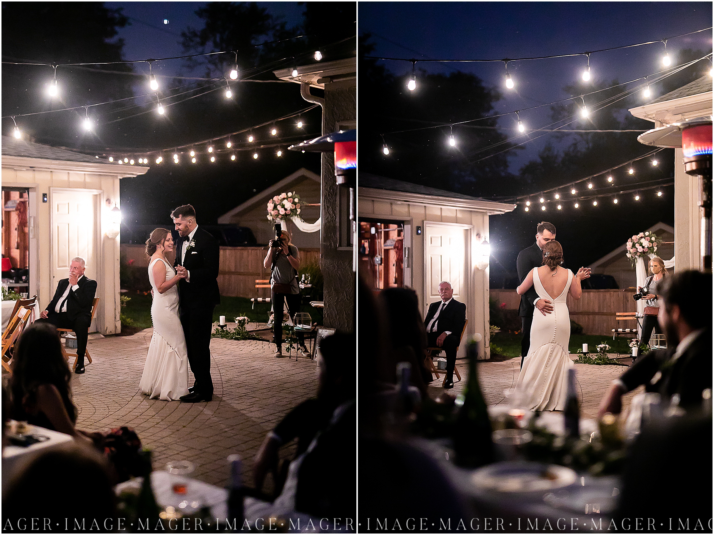 backyard wedding first dance