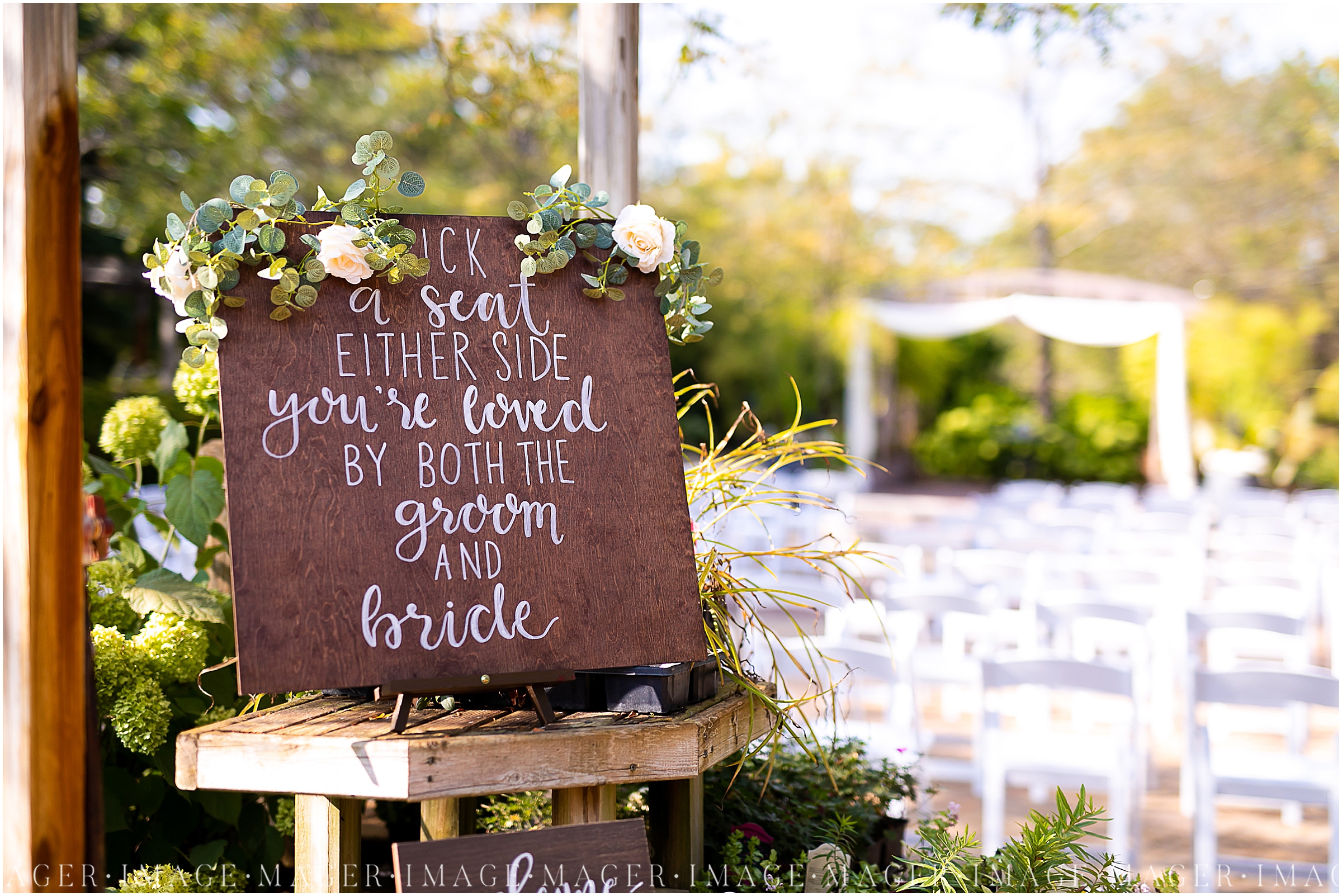 pick a seat not a side wedding day sign