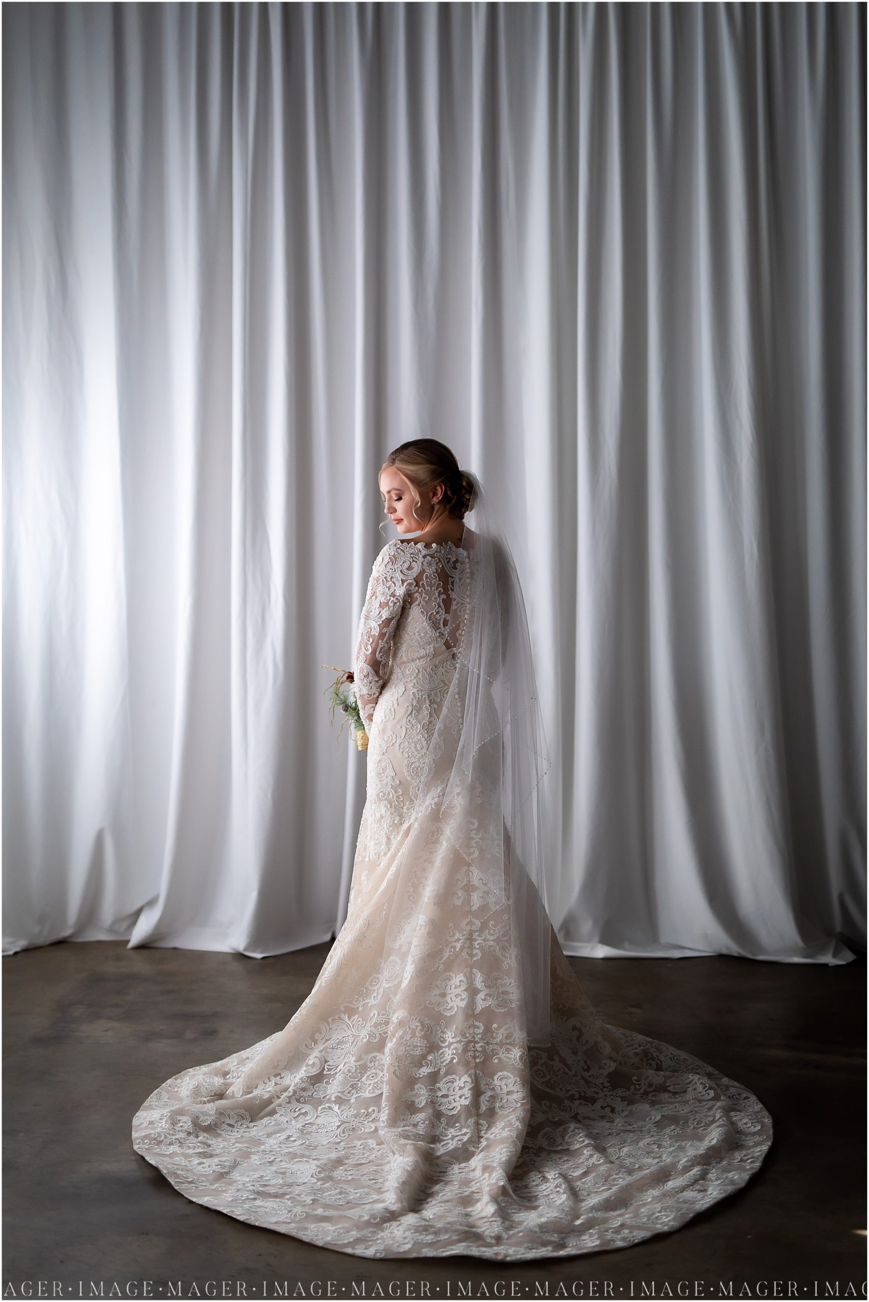 ivory and lace wedding dress