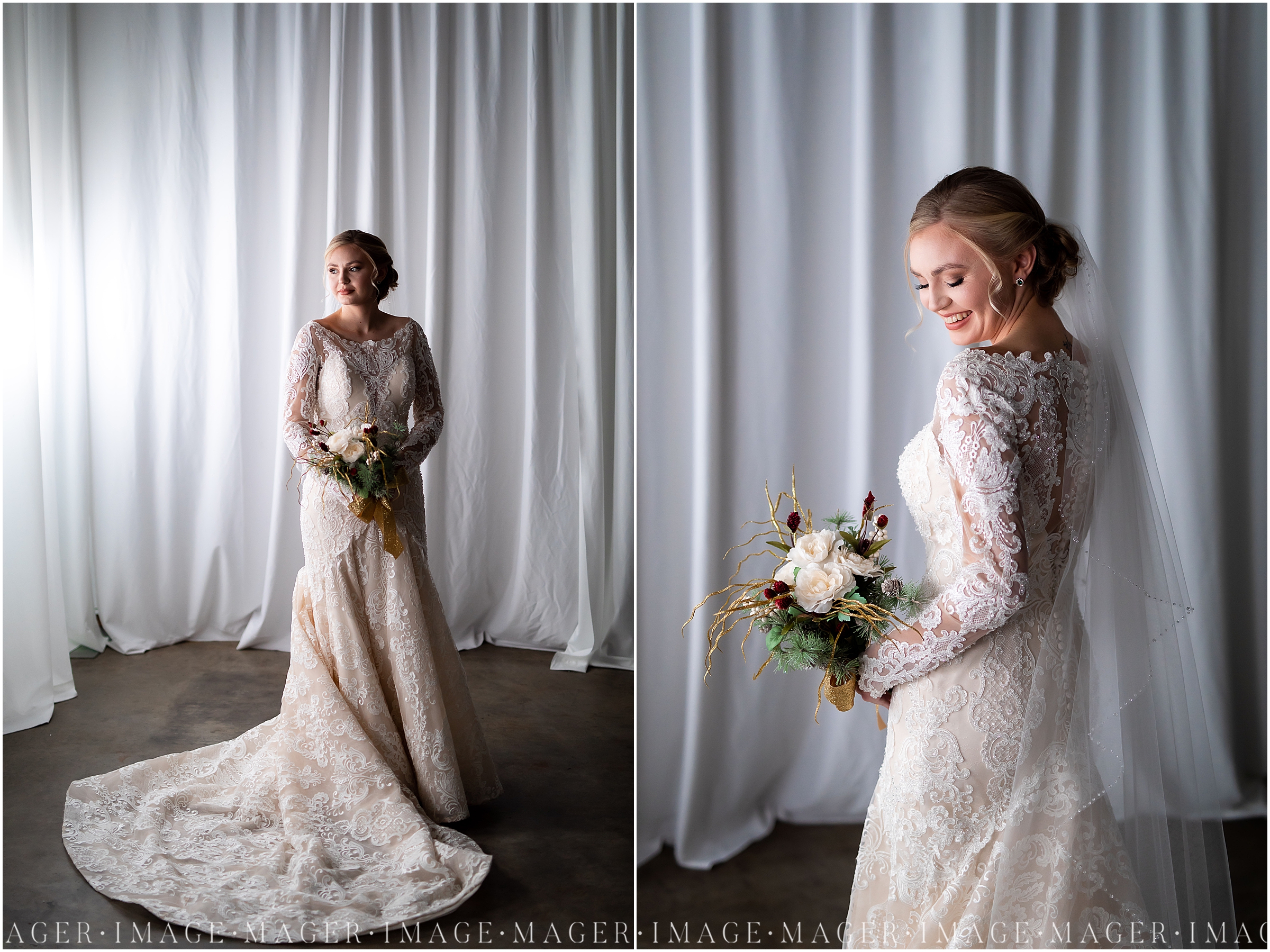 ivory and lace wedding dress