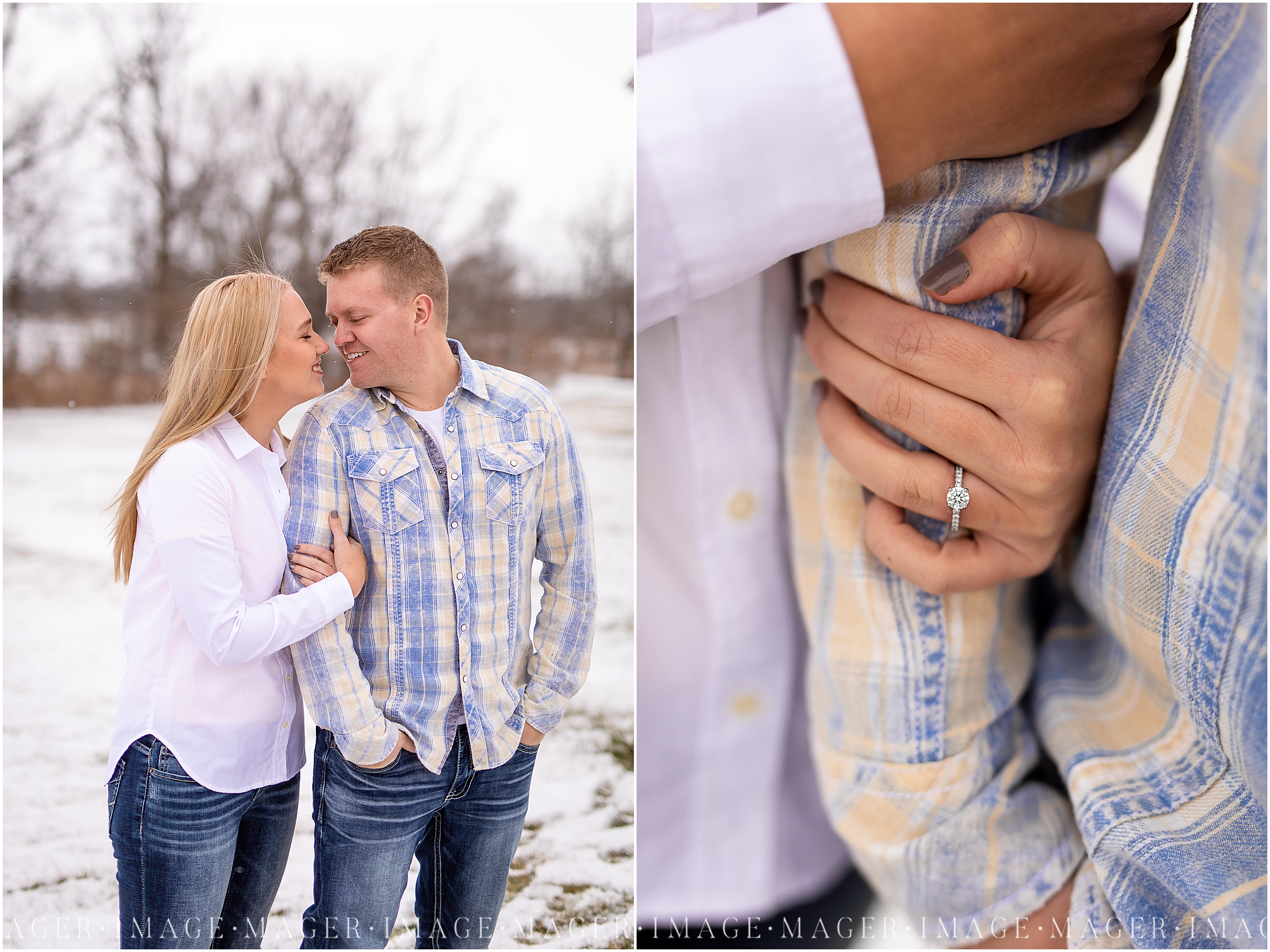 simple winter engagement session