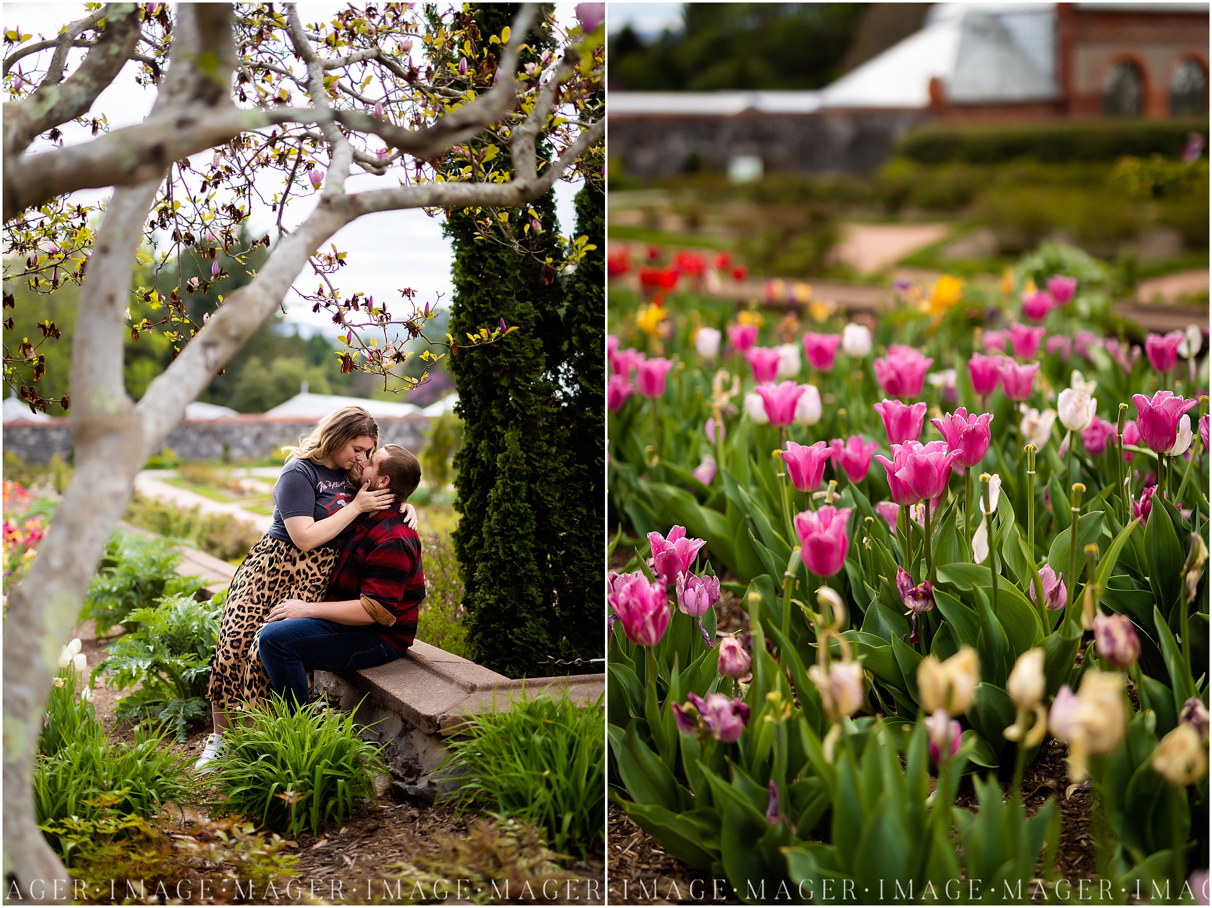 romantic springtime engagement session, Biltmore Estates