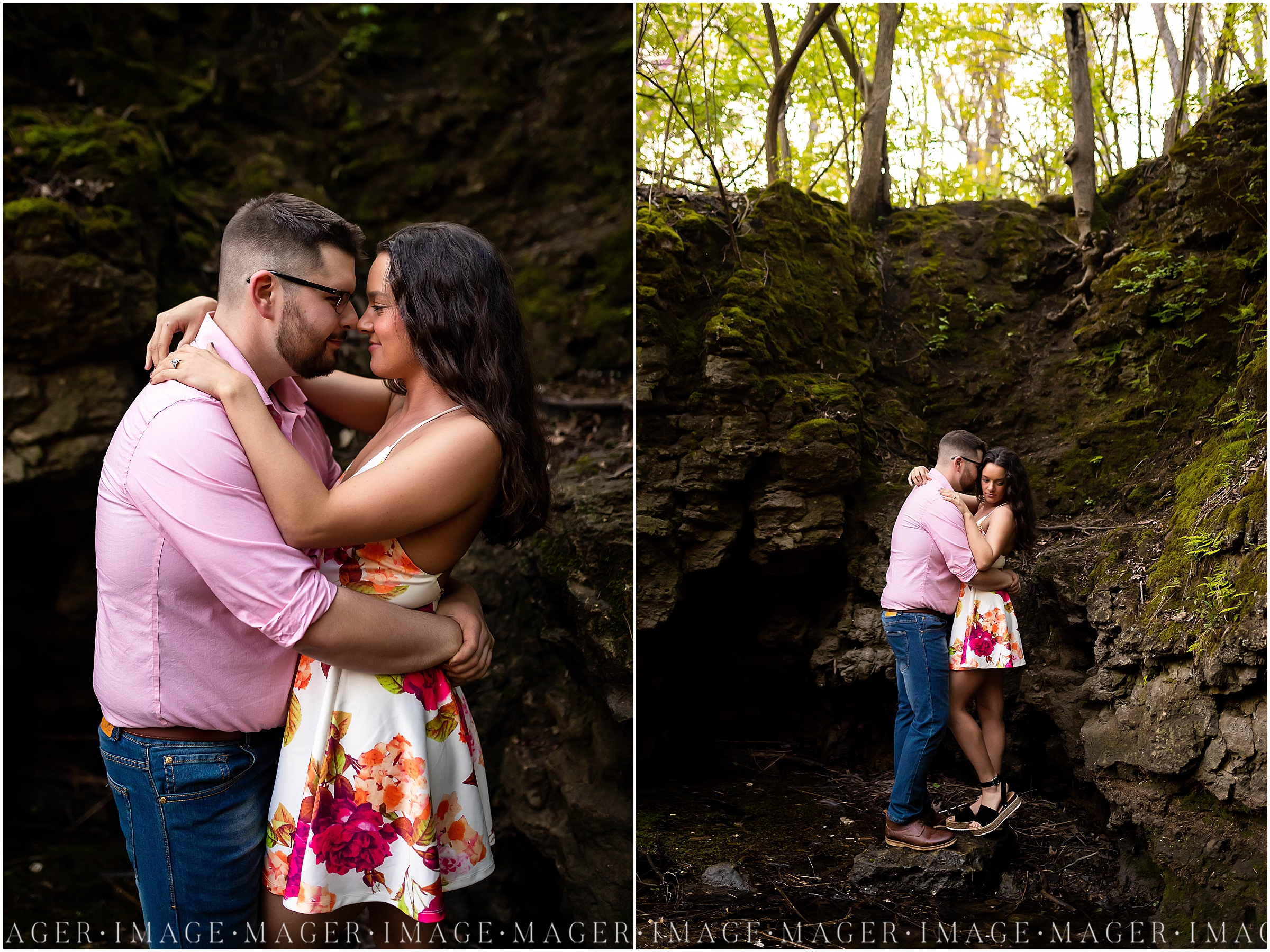 indian caves spring engagement session