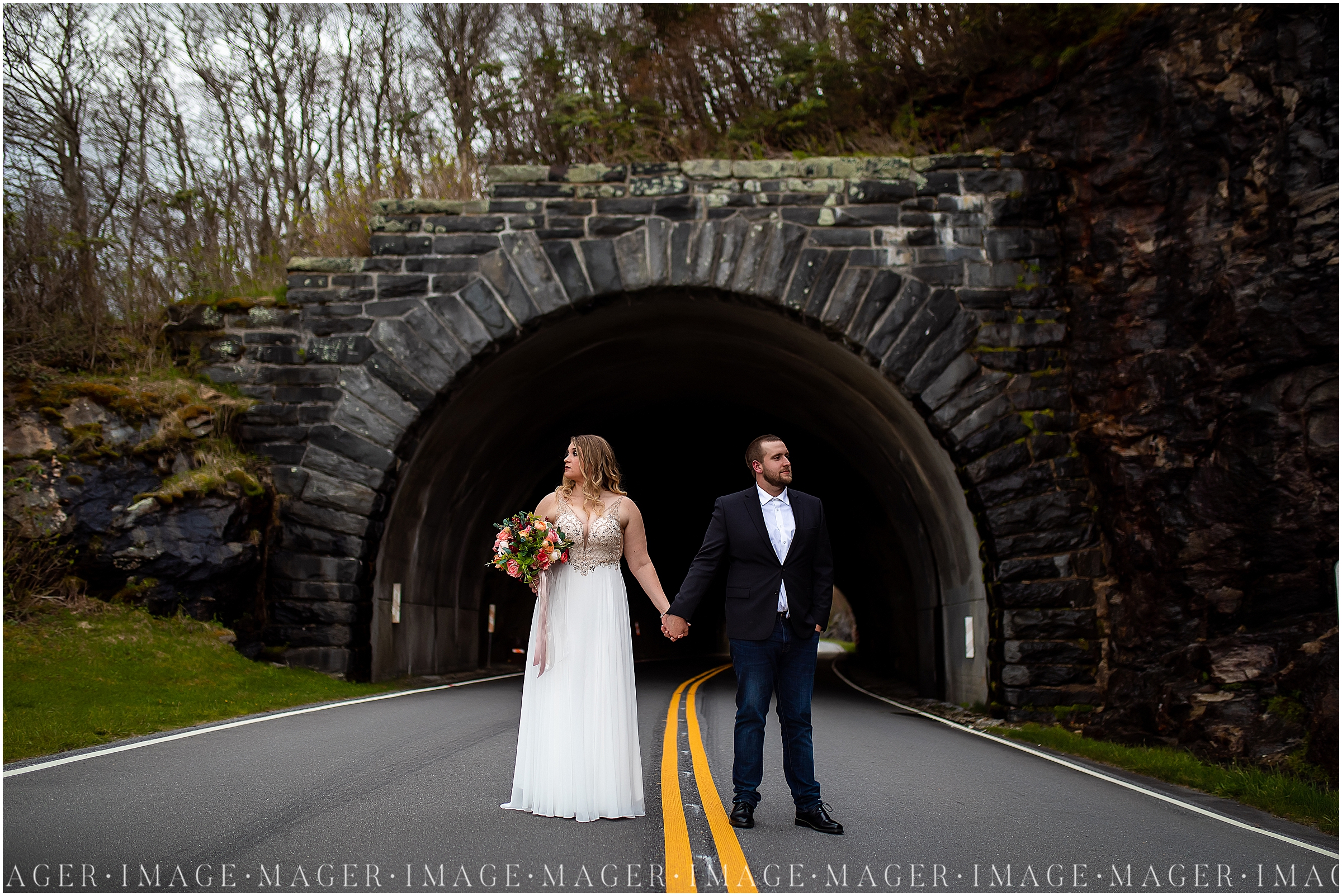 destination wedding asheville north carolina tunnel