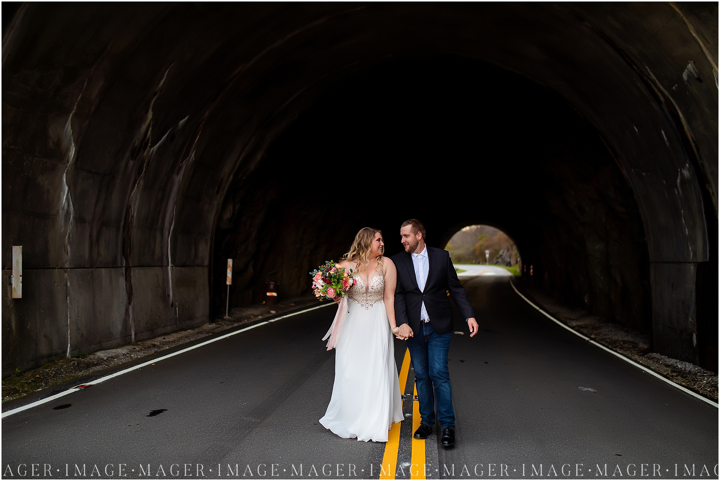 destination wedding, asheville tunnel 