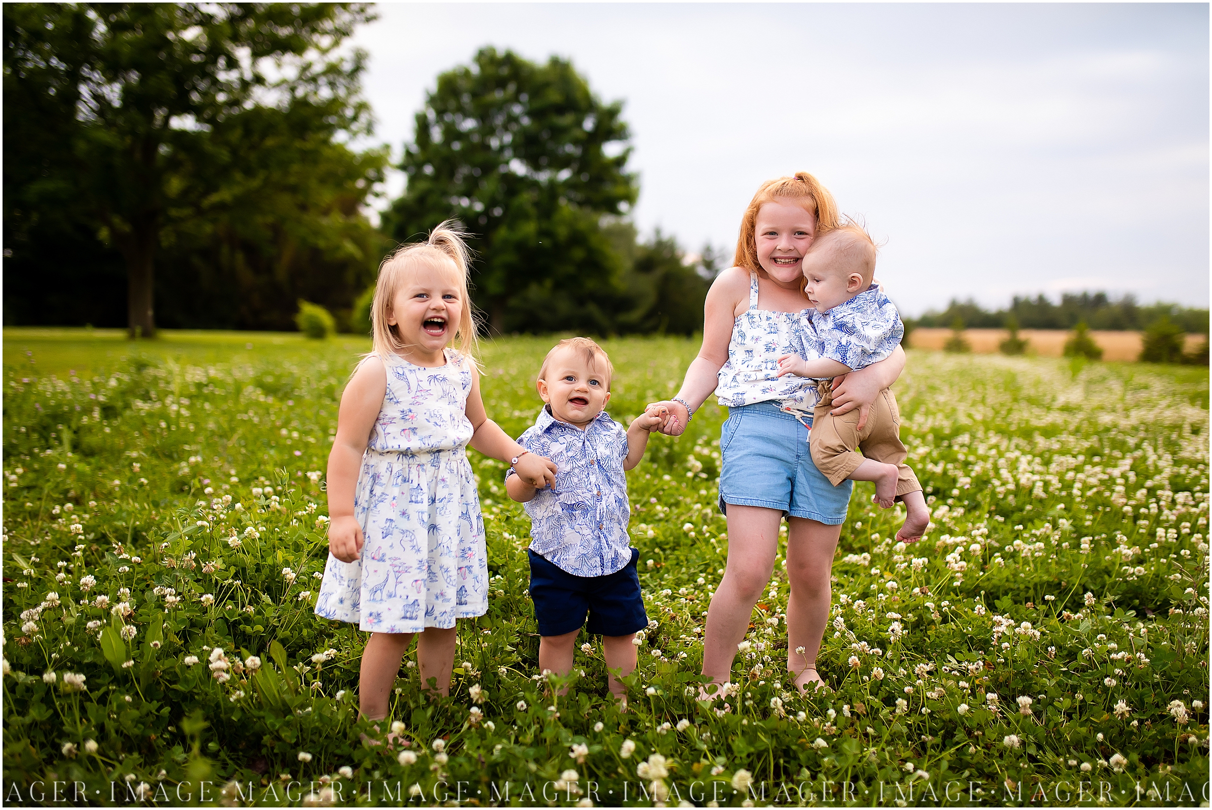 light blue spring clover field magers cousin session