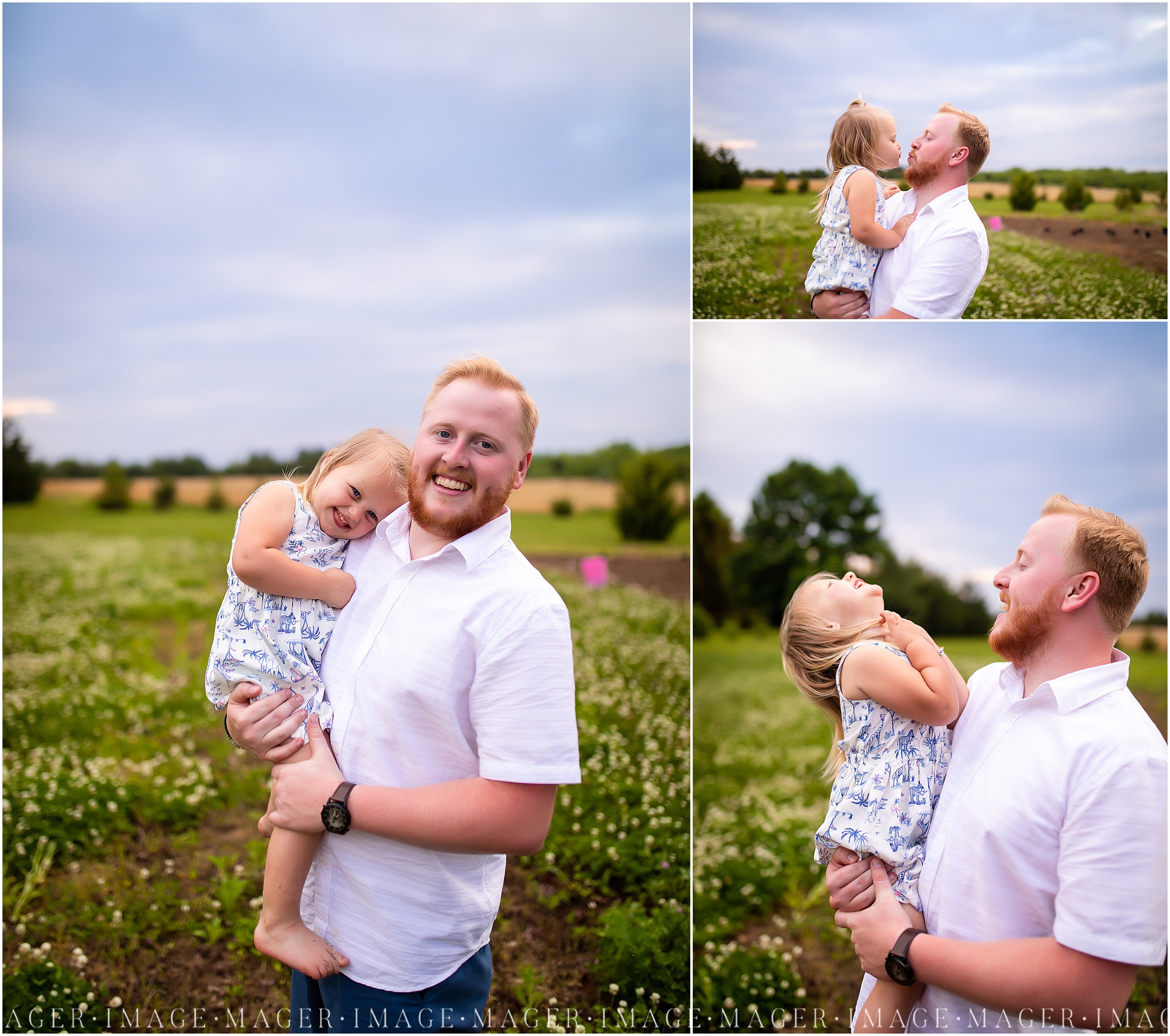 blue and white floral spring family session