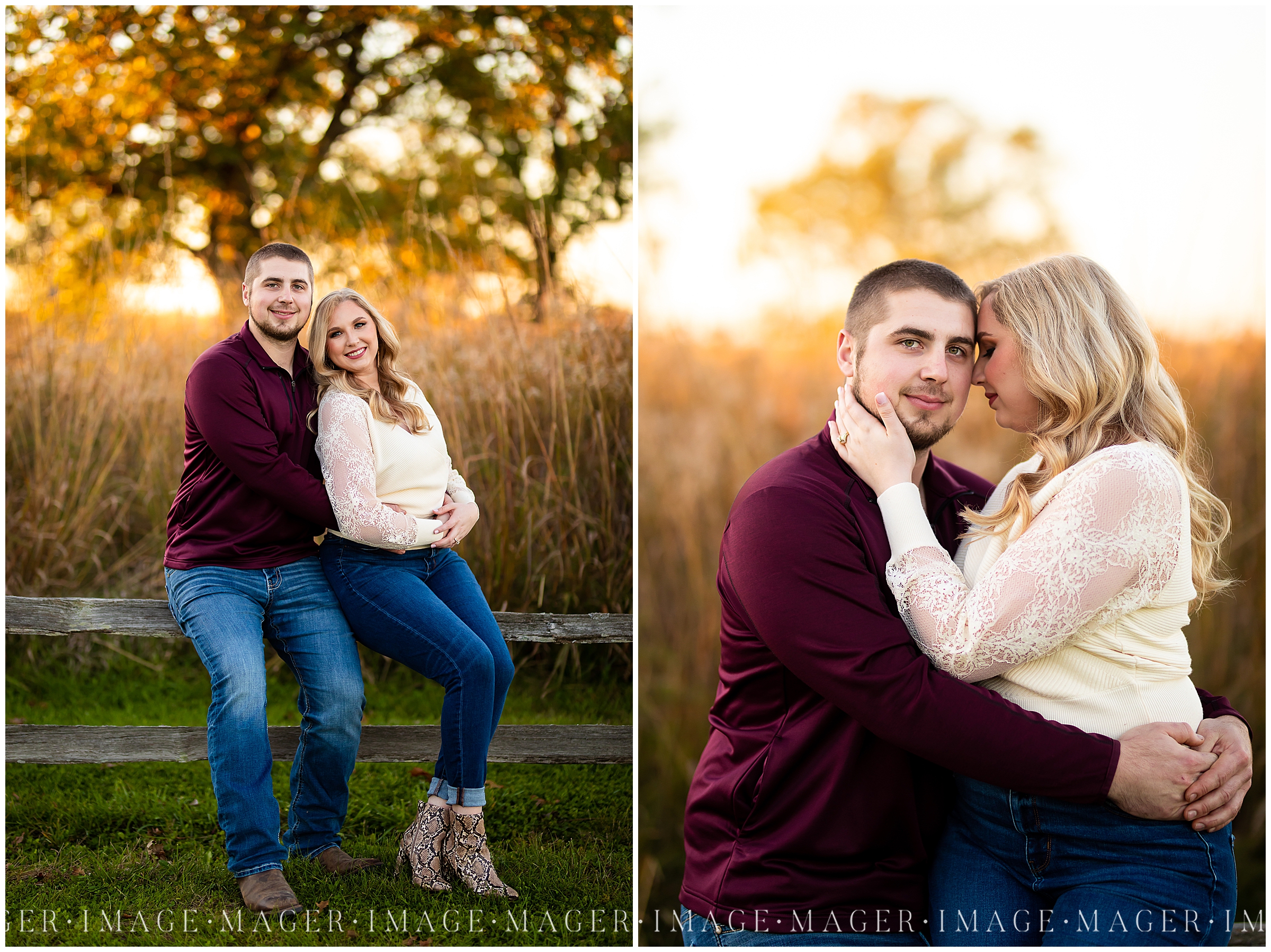 fall engagement session central illinois mager image photography