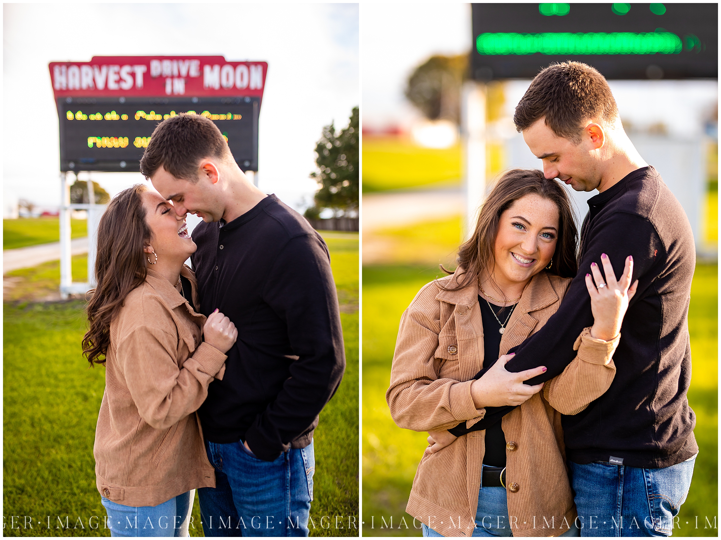 abby schwartz cole cary engagement session drive in gibson city
