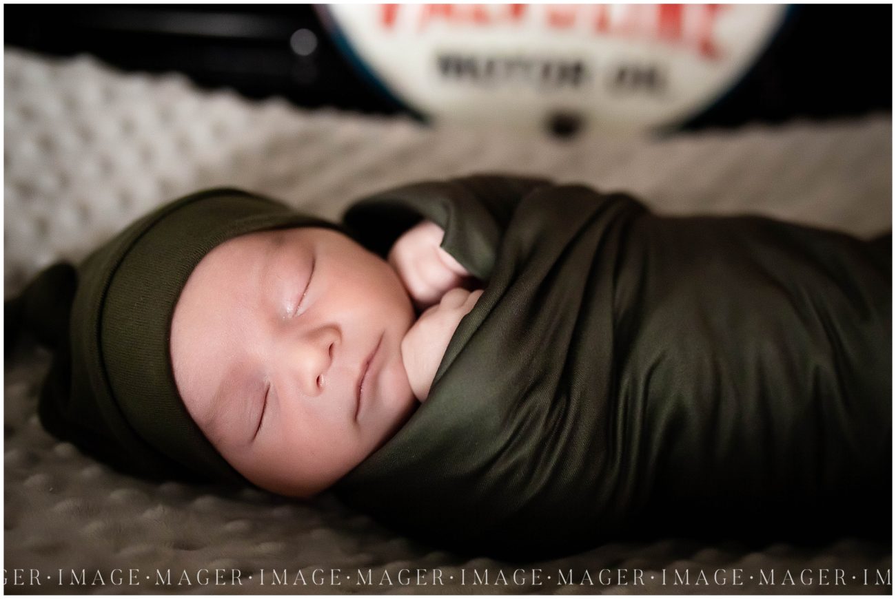 olive green nursery session newborn boy