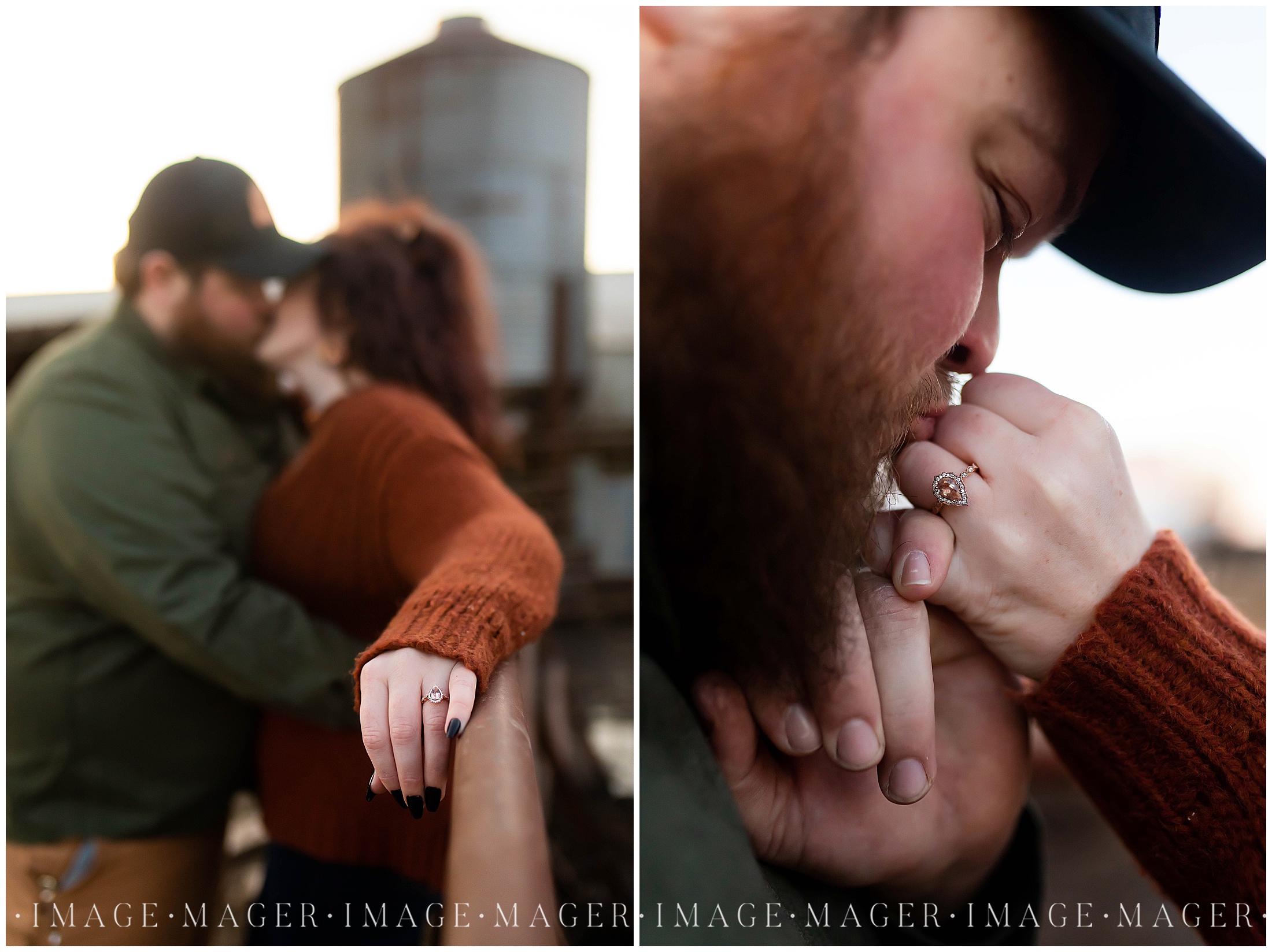 midwest family farm engagement session