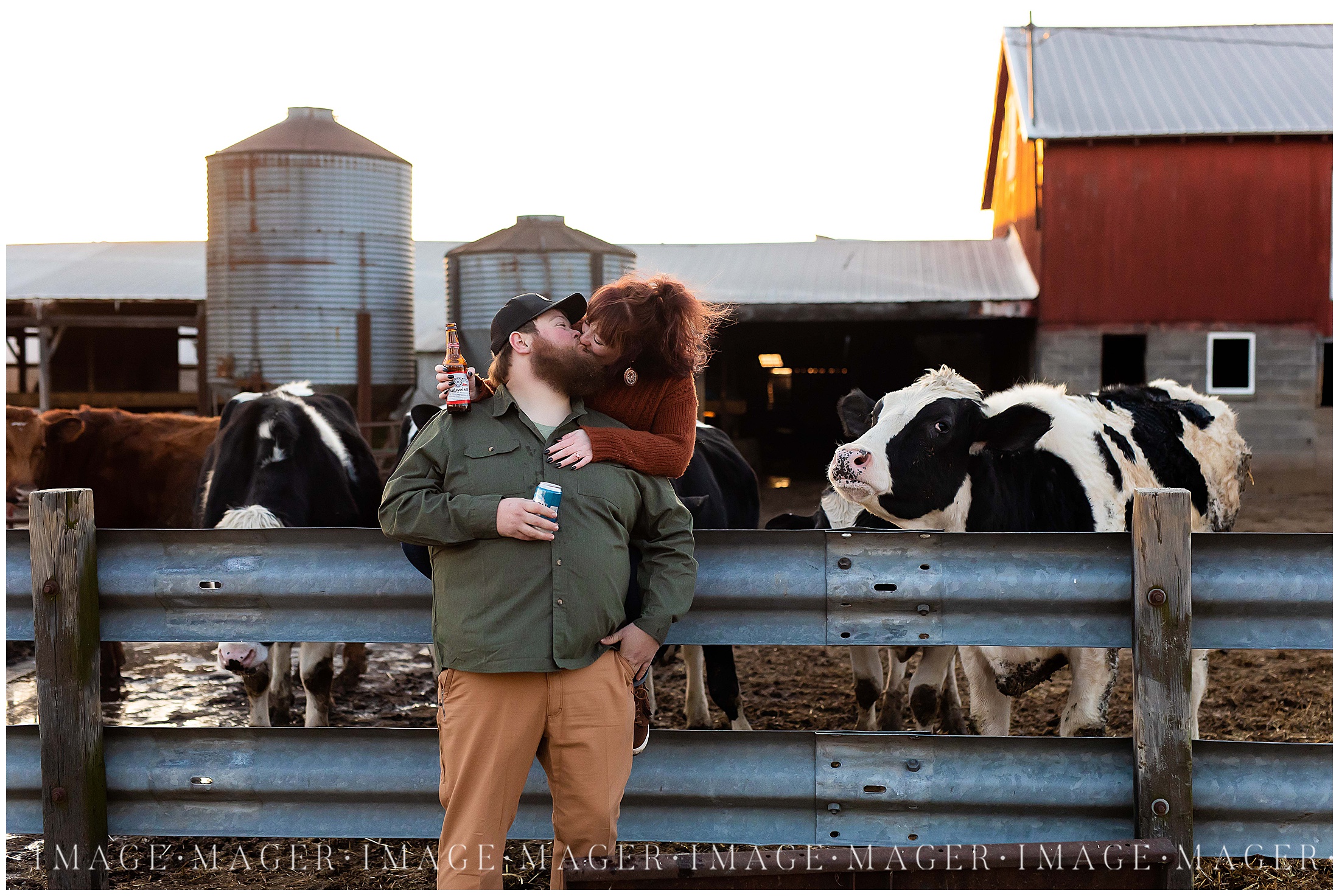 midwest family farm engagement session