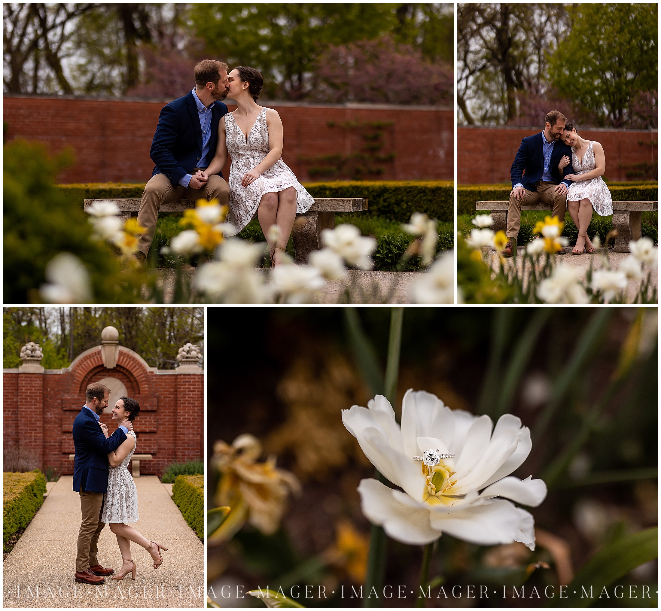 Caitlin and Ben in Allerton Park's Blooming Gardens
