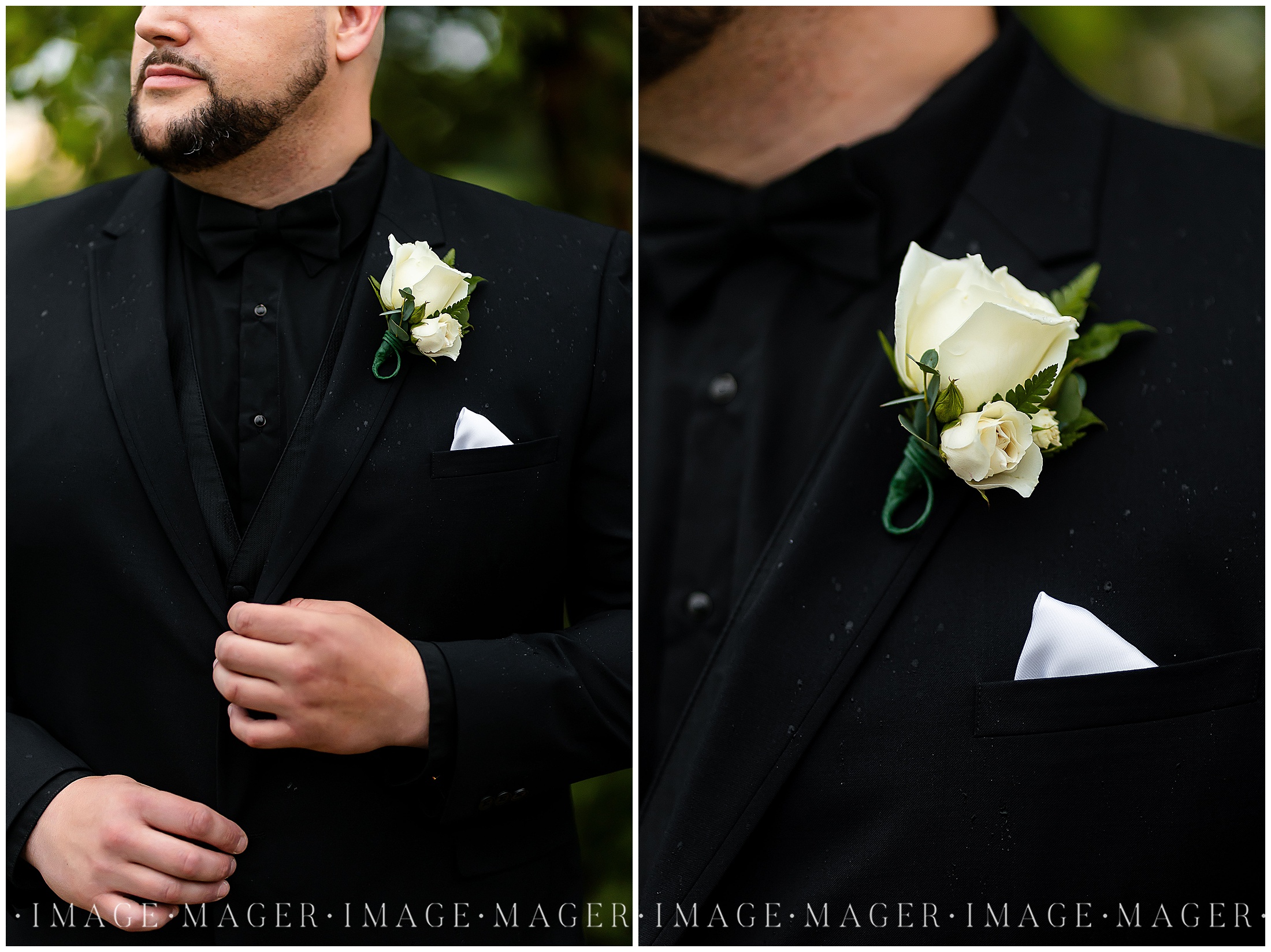 Ethan's Classic Tuxedo with Gold Details