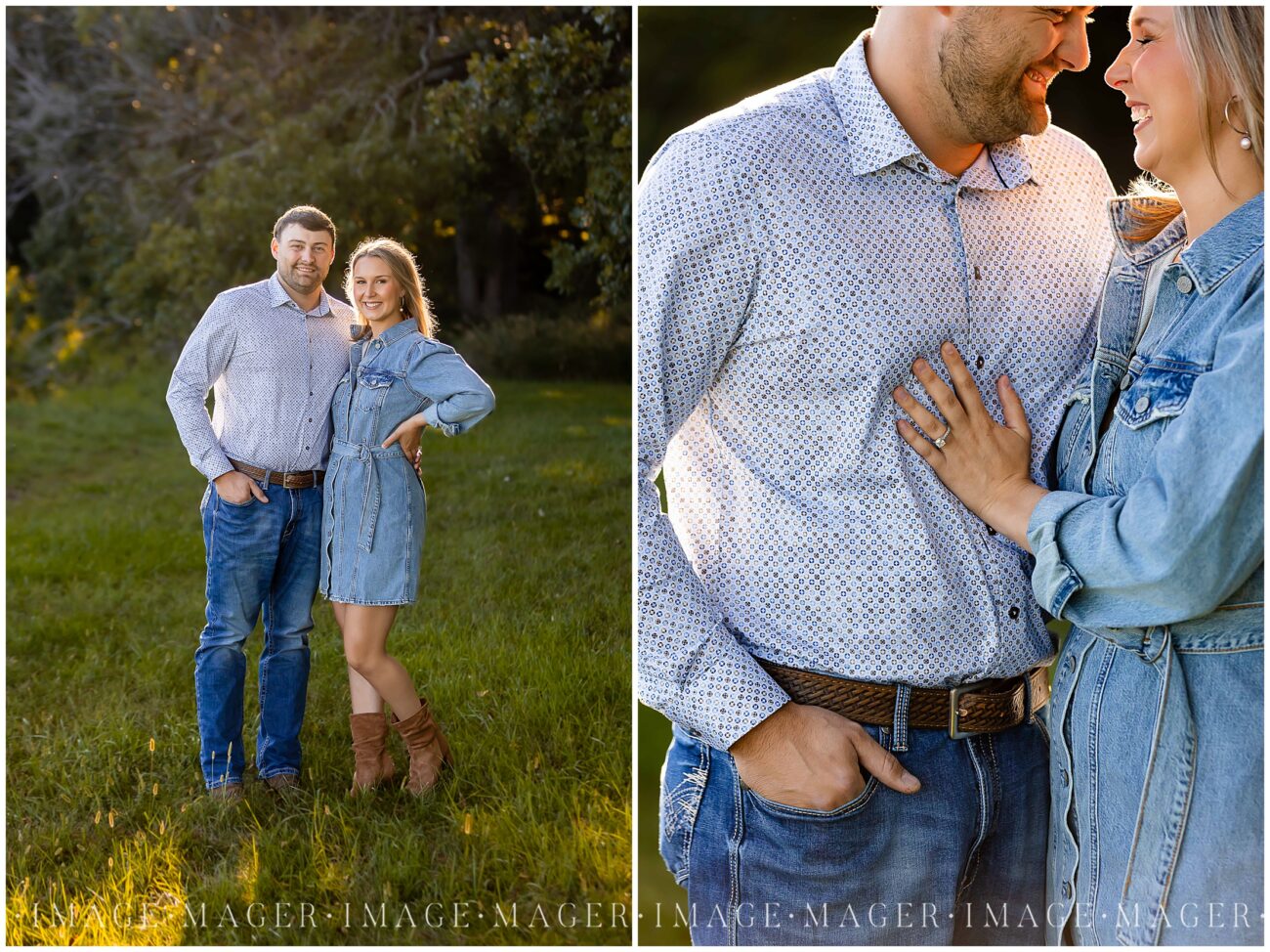 Wade and Colie's Autumn Engagement Session by the Apple Trees