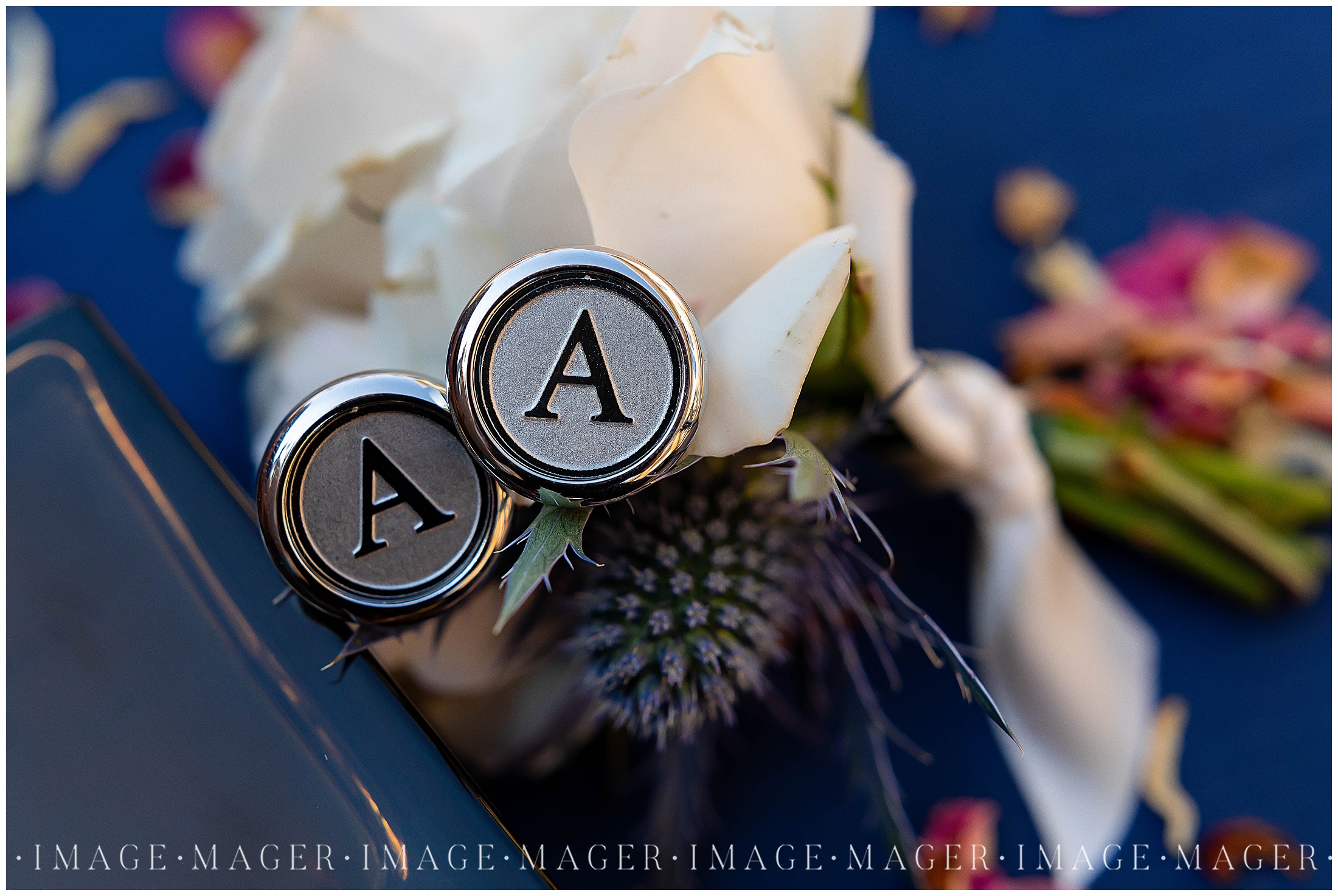 groom details fall wedding custom cufflinks