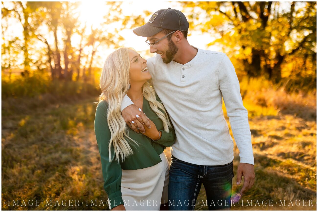 glowing engagement session at sunset large ring