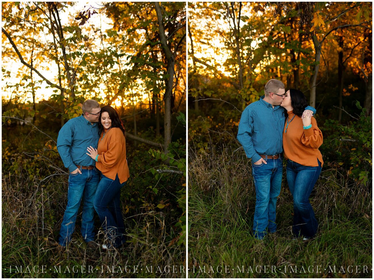 turquois and orange themed proposal photos