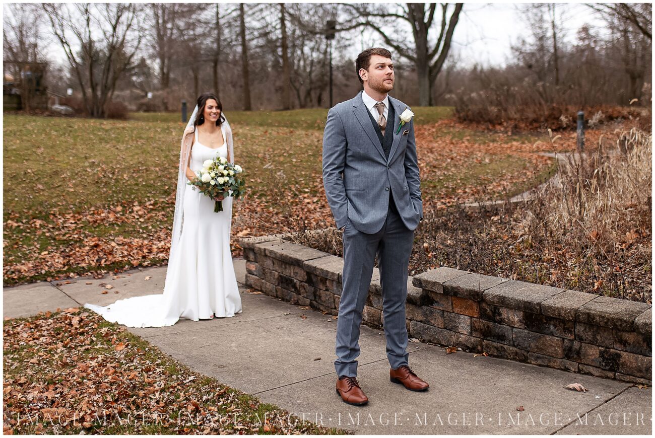 winter groom tweed vest wedding chicago photographer