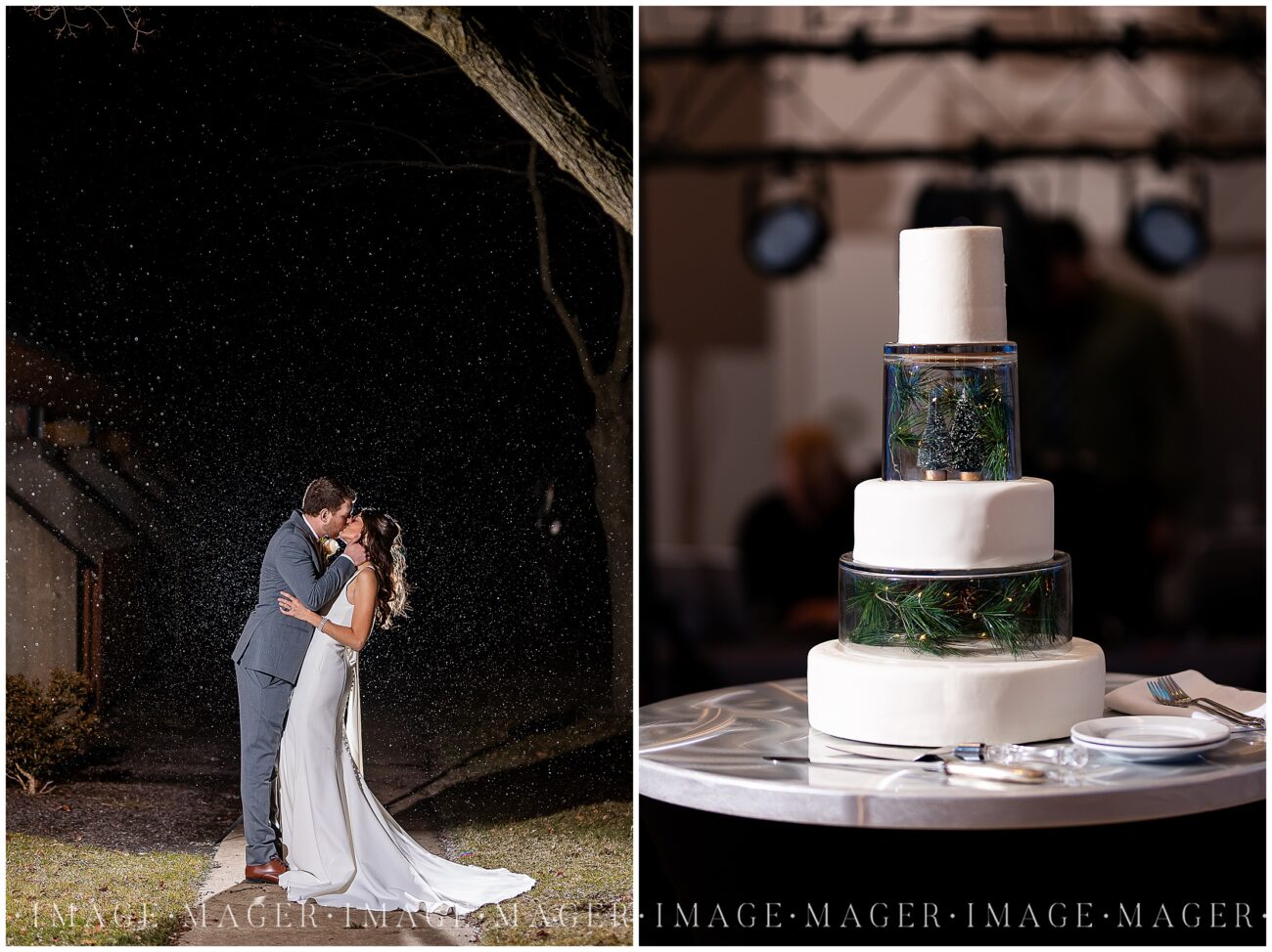 cold winter wedding snow photos off camera flash chicago area budget savvy photographer