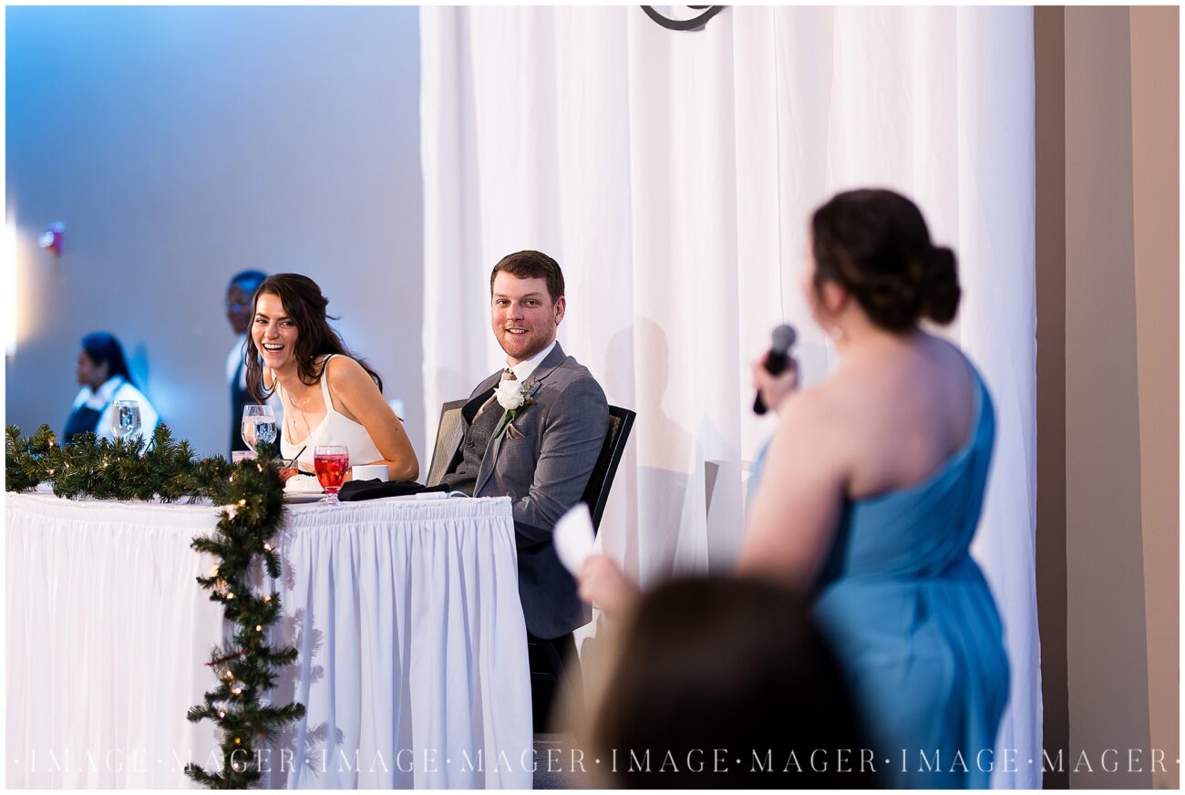 ihotel wedding winter blue white greyy champaign photographer urbana 