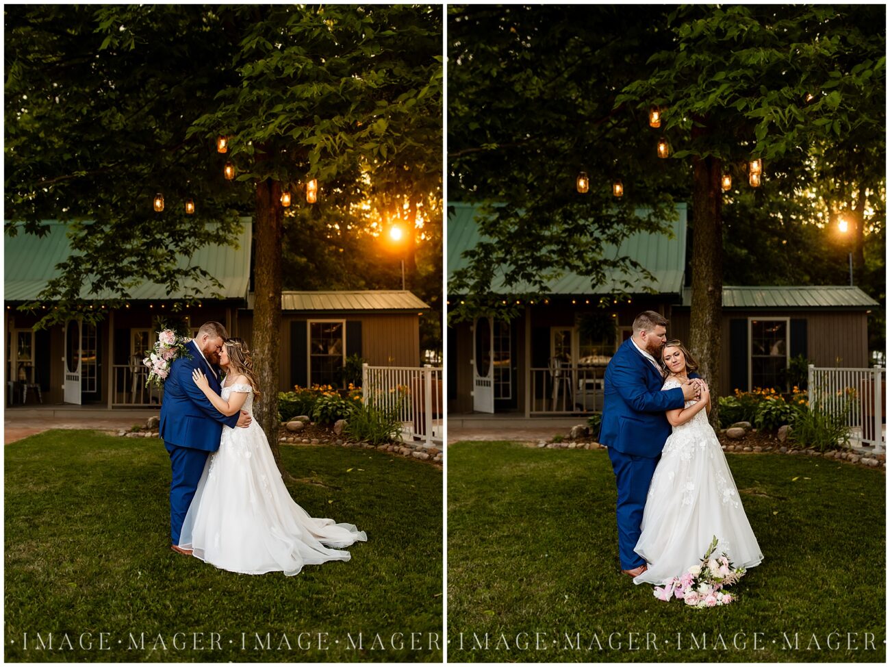 sunset portraits bride and groom chicago wedding photographer