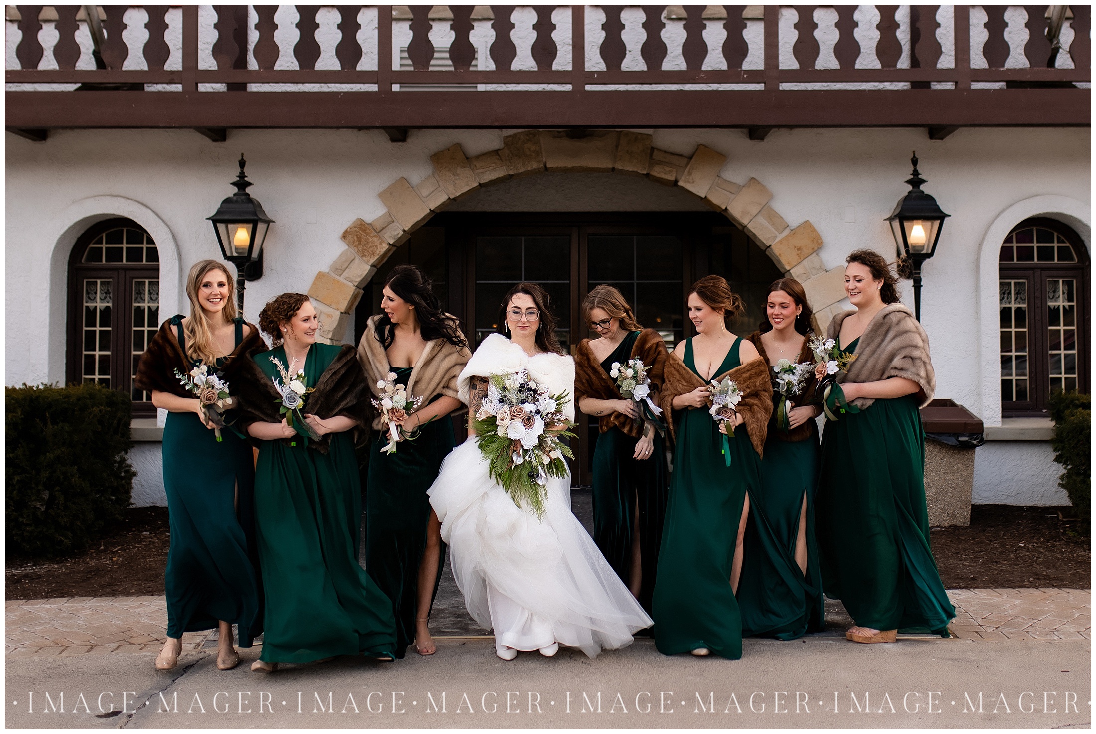 bridesmaids outside of alpine valley resort elkhorn wi