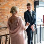 Ciara and Ethan first look at Venue CU wedding