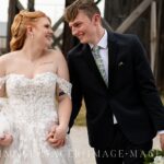 champaign urbana black dog bride and groom